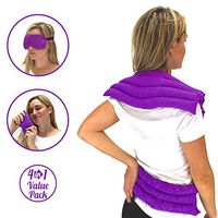 Sensacare Inclusive Set of 4 Microwavable Heating Pads | Reusable Heat Packs for Pain Relief with Aromatherapy for Stress Relief | Relieve Upper and Lower Back Pain, Cramps, Neck Pain, Shoulder Aches