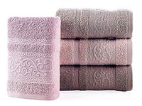 Tessile Di-Lusso Olvia 100% Turkish Cotton Luxury Towels in Gift Box.27 x 55 in / 20 x 35 in (4 Pack)