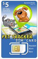 $5 PET Tracker SIM Card | 3in1-2G 3G 4G LTE | for Dog/CAT Tracking and Activity Devices