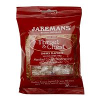 Jakeman’s Throat & Chest Menthol Cough Suppressant – Cherry - 30 Lozenges (3 Pack)