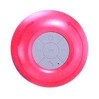 Susens Portable Bluetooth Speaker, HD Waterproof Handsfree Speakerphone Built-in Mic, 6 hrs Play Time, with Dedicated Suction Cup (Pink)