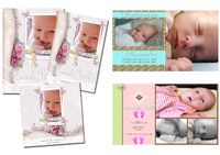 Children Birth Announcements PSD Photoshop Templates