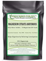 Magnesium Citrate Anhydrous - Natural USP TriMagnesium Citrate Water Soluble Powder - 16% Mg, 10 kg