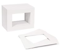 Golden State Art Pack of 50, Acid-Free White Pre-Cut 8x10 Picture Mat for 5x7 Photo with White Core Bevel Cut Frame Mattes