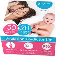 iProven Ovulation Predictor Kit - Ovulation Kit with 50 Ovulation Strips and 20 Pregnancy Tests - Early Pregnancy Detection - Easy Dip & Read Test Strips for Home Use - iProven FK-127A