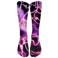 X-PEACH Pink Lightning Women Men Athletic Long Socks For Outdoor Socks