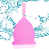 Reusable Menstrual Cup with Storage Bag, Amabest Soft Medical Large New Pink Silicone Menstrual Cups Period Cup for Heavy Flow, Beginner, Teen, Travel, Women, Girls