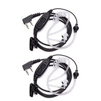 BAOFENG 2PCS 2 Pin Dual PTT Covert Air Acoustic Tube Headset Earpiece UV-82 Series Two Way Radio (Including UV-82HP, UV-82X, UV-82C, UV-82,UV-82L and Many More) (2)