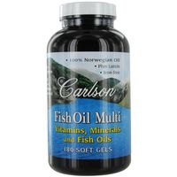 Carlson Labs Fish Oil Multi, Vitamins Minerals and Fish Oils, 180 Softgels