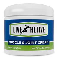 Pain Relief Cream for Muscle & Joint discomfort by Live Active relieves Arthritis, Sciatica, Back & Knee Pain. Blue Topical Formula - Arnica, Aloe, Menthol, Vitamin E, B6, MSM. Feel The Difference!