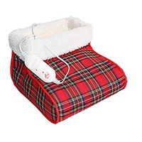 LBSX Enrichment Foot Warmer - Super-Soft Sherpa-Lined, Fast-Heating Electric Boots with 4 Temperature Settings, Machine-Washable Fabric, Durable Anti-Slip Sole and Auto Shut-Off