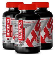 Resveratrol Supplements 1200mg - RESVERATROL RED Wine Extract 1200 MG - Support Brain Function (3 Bottles)