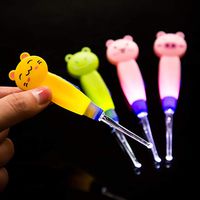 yuye-xthriv Cartoon Animal Handle LED Light Baby Kid Ear Pick Spoon Earwax Remover Cleaner Random Color