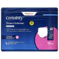 Walgreens Certainty Women's Overnight Underwear, Ultimate Absorbency Large (16) (4)