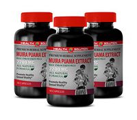 Natural Energy Supplement - Muira PUAMA Extract - Male Enhancement Pills - Energy Booster - 3 Bottles (270 Capsules)