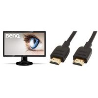 BenQ GL2760H 27 Inch 1080p Gaming Monitor, HDMI, DVI, Built-in Speakers, Eye Care Technology, Low Blue Light, ZeroFlicker & AmazonBasics High-Speed 4K HDMI Cable, 6 Feet, 1-Pack