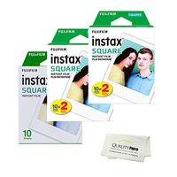 Fujifilm Instax Square Instant Film - 50 Exposures + Quality Photo Microfiber Cloth ...
