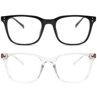 Livho Blue Light Blocking Computer Glasses for Women Men,TR90 Light Weight Frame Anti Eyestrain UV LensLight Black+Transparent)