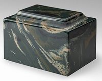 Trinityurns Classic Cultured Marble Cremation Urn for Human Ashes - Adult/Large Size, Marble Urn, Adult Affordable Urn for Human Ashes Suitable for Ground Burial or Home Memorial (Camo)