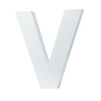5.9"（L) x5.1"(H) x0.8"(W) 15x13x2cm Wall Letters Marquee Alphabet V Wood Wooden Number DIY Block Words Sign Hanging Decor Letter for Home Bedroom Office Wedding Party Decor White