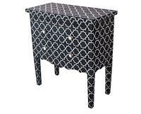 Bone Inlay Modern Antique Handmade Bedside