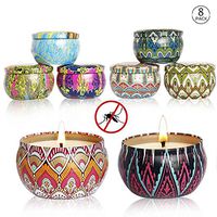 YIHANG Citronella Scented Candles Set 8 Natural Soy Wax Travel Tin 2.5oz, Outdoor and Indoor