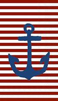 Ideal Home Range 3-Ply Paper Yacht Club, 16 Count Guest Towel Napkins, Red Anchor, Set of 2
