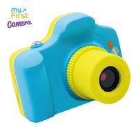 Oaxis myFirst Kids Camera Mini 5MP HD Rechargeable Camcorder with Free 8GB MicroSD Card Included and MicroSD Support Slot and Preset Frames(Blue)