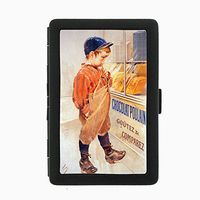 Perfection In Style Black Color Metal Cigarette Case D-063 Chocolat Poulain Shop Goutez & Comparez