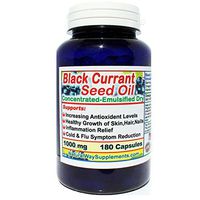 Black Currant Seed Oil Dry Emulsified,1000 mg,180 Capsules