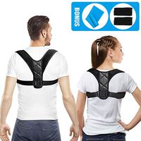 Posture Corrector for Men and Women, Adjustable and Lightweight Back Brace for Neck, Shoulder & Back Pain Relief with Resistance Band & Armpit Pads - FDA Approved