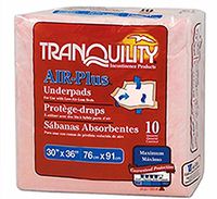 Underpad Tranquility 26 X 30 Inch Heavy Absorbency 10EA/BG 4BG/CS