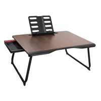 LUOMP Foldable and Portable Laptop Table Portable Lap Standing Desk Sofa Breakfast Tray,for Bed Terrace Balcony Garden,Brown