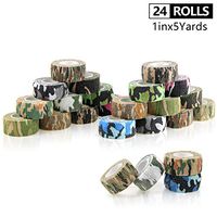 AUPCON Vet Wrap Cohesive Bandage Dog Self Adherent Bandage Wrap Cat Self Adhesive Bandage Horse Self Adherent Bandage Non-Woven Tape for Pet Animal First Aid and Fingers & Toes (24 Rolls, Camo)