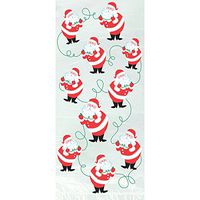 Twinkle Santa Christmas Cellophane Bags, 20ct
