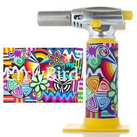 Butane Torch Art - Limited Lifetime Warranty Refillable Cigar Lighter, Adjustable Flame Smoking Torch with Lock - Gas Not Included (Wig Wag)