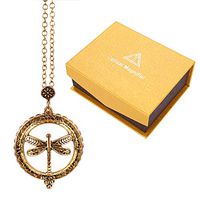 5X Magnifier Pocket Portable Reading Magnifying Glass Necklace Circular Pendant Vintage Dragonfly Magnifying Mirror Lamp for Reading Crafts Hobby