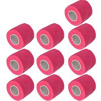 2 Inches X 5 Yards Self Adherent Cohesive Wrap Bandages Strong Elastic First Aid Tape for Wrist Ankle Sprain and Swelling (Pink 10pack)