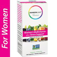 Rainbow Light Vibrance Women's Multivitamin Plus Stress Support, 120 Count Capsules, Dietary Supplement Made with Whole Foods