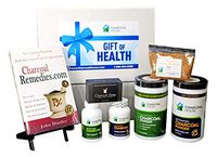 7PC Activated Charcoal Complete Starter Kit - First Aid Kit - Give The Gift of Health - Book, Powder, Tablets, Capsules, Soap, Ground Flax, Hardwood, Coconut Shell