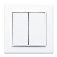 Leviton WSS0S-E2W 3 by 3 Dual Rocker Switch, White