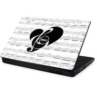 Skinit Decal Laptop Skin for Inspiron 15 & 1545 - Originally Designed BW Musical Notes Design