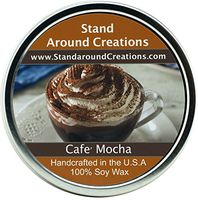 Premium 100% All Natural Soy Wax Aromatherapy Candle - 16oz Tin - Scent: Cafe Mocha- Fresh brewed coffee, chocolate syrup, creamy vanilla, and marshmallows.