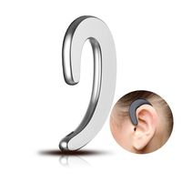 Bluetooth Headset,Ear Hook Wireless Business Earpiece Microphone Compatible iPhone X 8 7 6 /Android/Samsung Smart Phone(Silver)