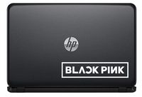 Black Pink Text Logo Vinyl Decal Sticker for Computer MacBook Laptop Ipad Electronics Home Window Custom Walls Cars Trucks Motorcycle Automobile and More (White)