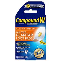 Compound W Maximum Stregth One Step Plantar Foot Pads 20 ea (Pack of 4)