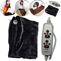 USB Powered Heated Shawl Warm Carbon Fiber Heating Shawl Three-Speed Thermostat Timing Shawl,Black,45 * 80CM