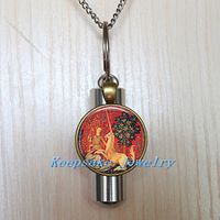 Lady and the Unicorn Cremation Necklace |Lady and the Unicorn Urn Necklace | Cremation Jewelry | Necklace For Ashes | Remembrance Necklace