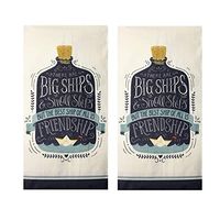 Nantucket Home Disposable Folded Bathroom Hand Towel, Paper Guest Towels, Party Buffet and Dinner Napkins 40 Count (2 Packs of 20) (Big Ships)