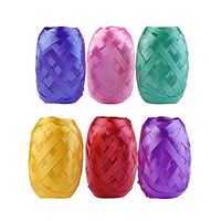 Balloon Ribbon Fastener Gift Decorative String Package Ribbon for Decoration Party Wedding (Mixed Color-6pcs)